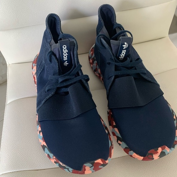 Adidas Tubular Womens Size 8.5 Navy Blue Walking Athletic Running Shoes Sneakers - Picture 11 of 14